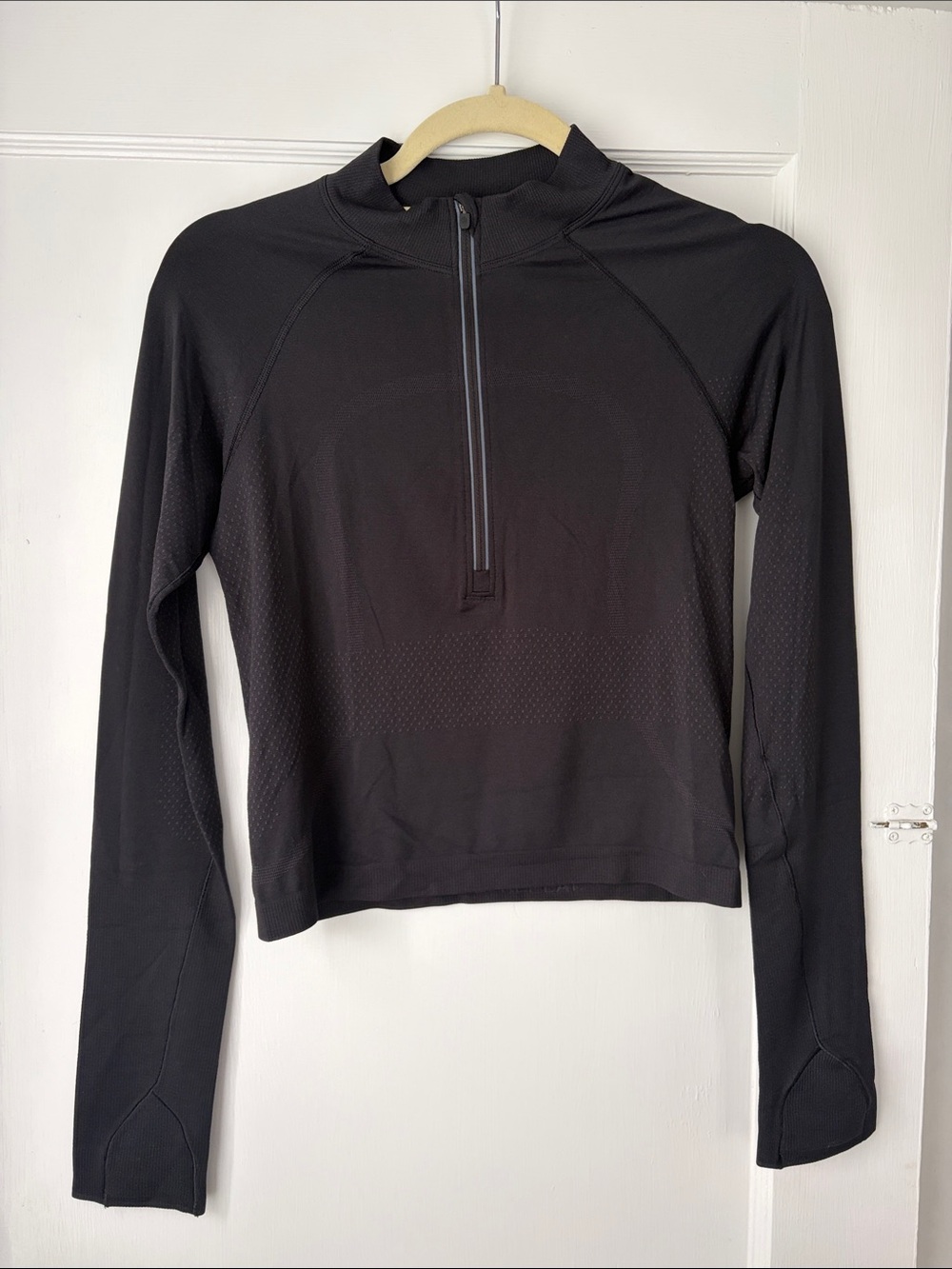 Lululemon- Black Long-Sleeve Half-Zip Performance Top - Women